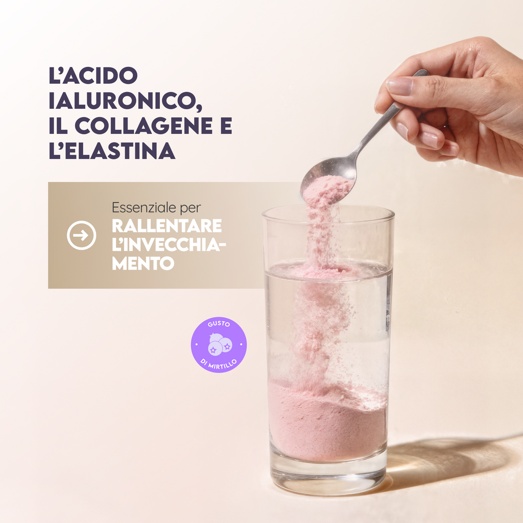 Acido ialuronico e collagene in polvere