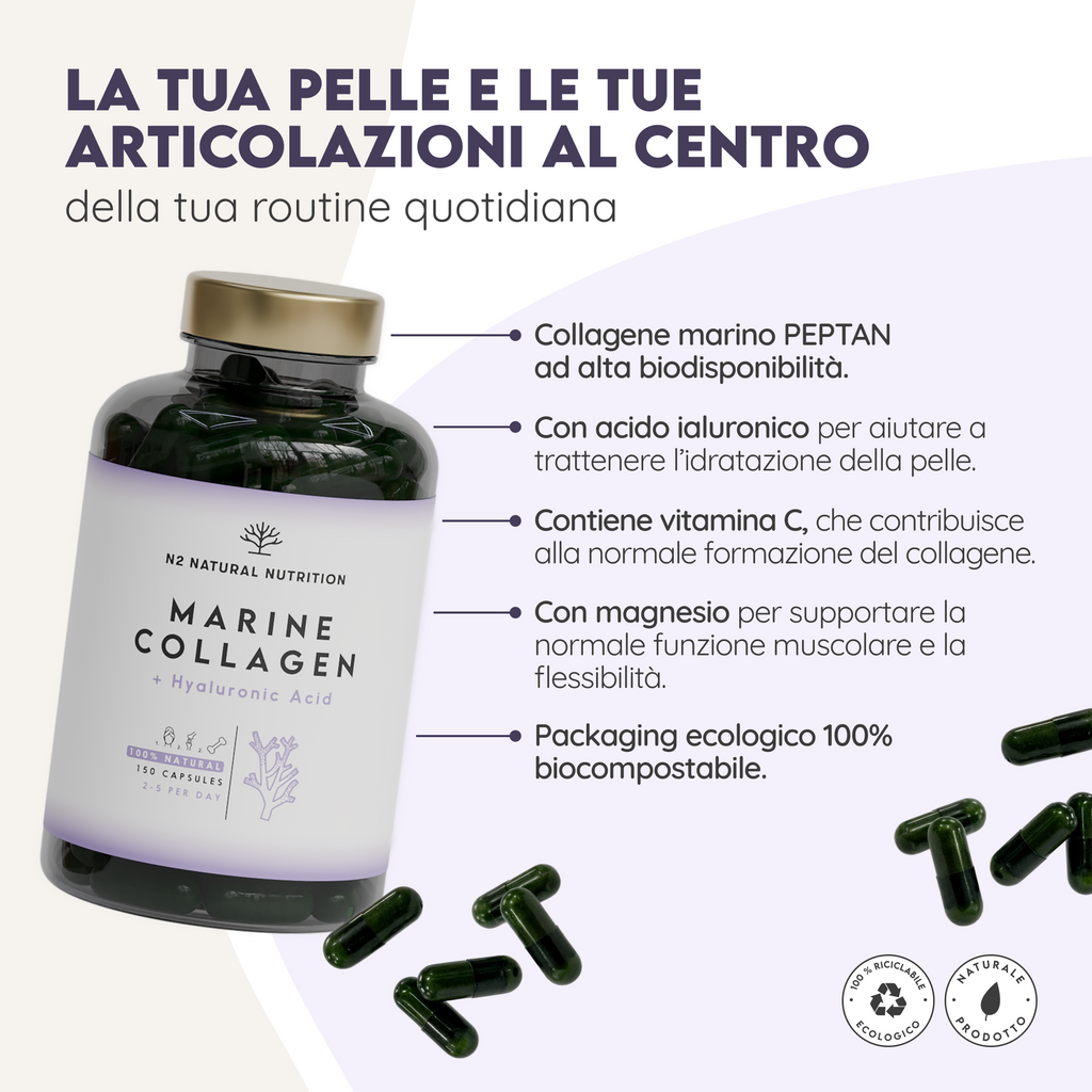 Collagene marino: con acido ialuronico 150