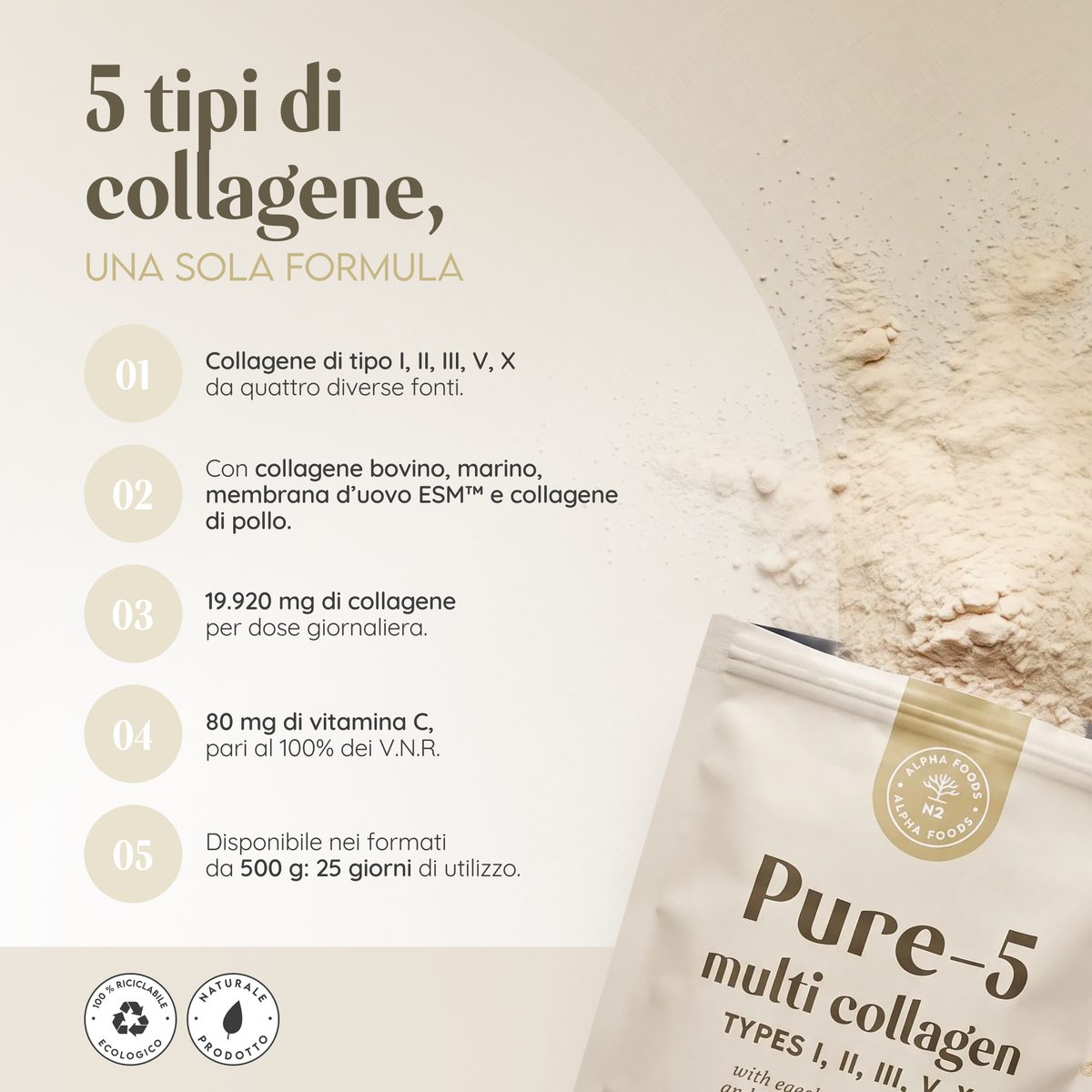 Pure-5 Multi Collagen 500g